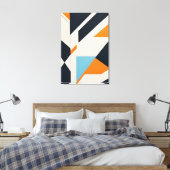 Abstrakte Schichtgeometrie Leinwanddruck (Insitu (Schlafzimmer))