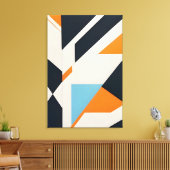 Abstrakte Schichtgeometrie Leinwanddruck (Insitu (Wohnzimmer))