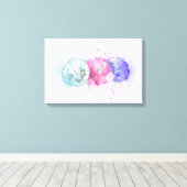 Abstrakte Schirmkunst Leinwanddruck (Insitu (Holzboden))