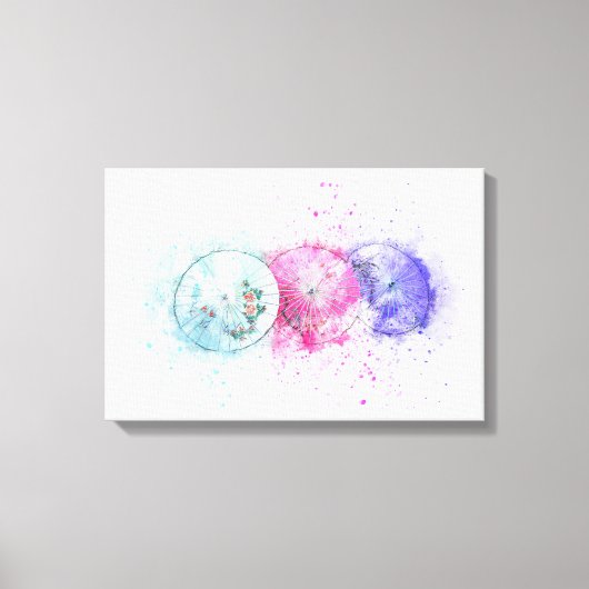 Abstrakte Schirmkunst Leinwanddruck (Vorderseite)