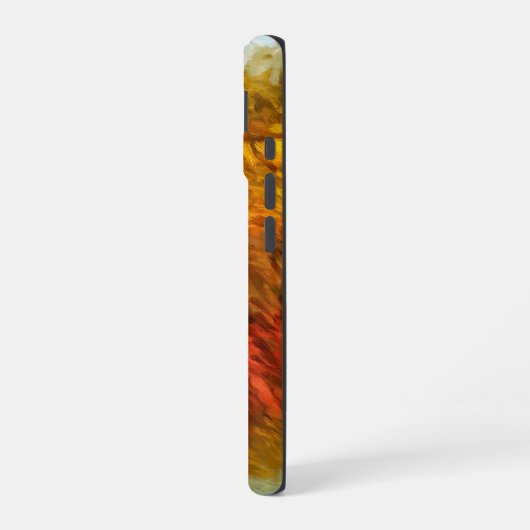 Abstrakte Schlaganfälle der Autumn Lake Monogram I iPhone 16 Hülle (Linke Seite)