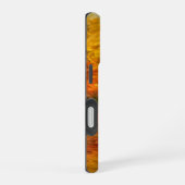 Abstrakte Schlaganfälle der Autumn Lake Monogram I iPhone 16 Hülle (Rechte Seite)