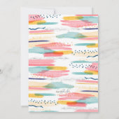 Abstrakte Schlaganfälle Einladung (Rückseite)