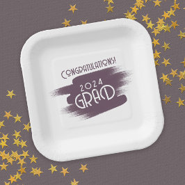 Abstrakte Schlaganfälle Herzlichen Glückwunsch Pappteller