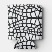 Abstrakte Schlange Schwarz/Weiß Druckdesign kann m Dosenkühler (Rückseite)