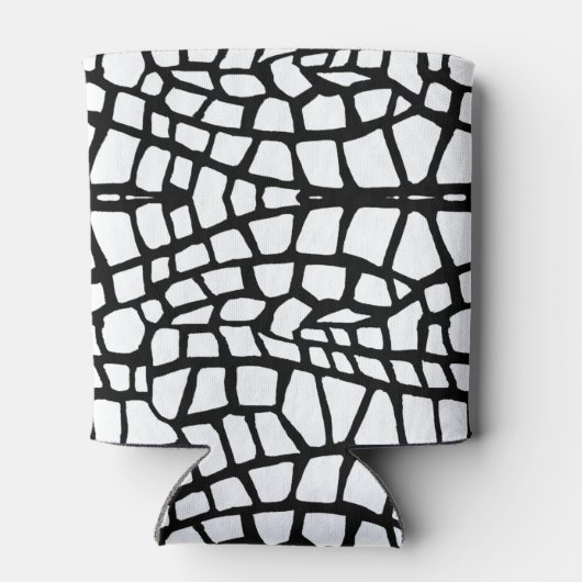 Abstrakte Schlange Schwarz/Weiß Druckdesign kann m Dosenkühler (Rückseite)