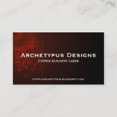 Abstrakte Schlangenskin-Visitenkarte Visitenkarte (Rückseite)