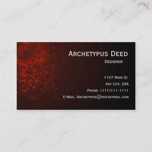 Abstrakte Schlangenskin-Visitenkarte Visitenkarte (Vorderseite)