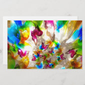 Abstrakte Schmetterlinge Briefpapier (Vorne/Hinten)