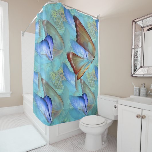 Abstrakte Schmetterlinge Duschvorhang (Beispiel)