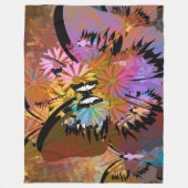 Abstrakte Schmetterlinge Fleecedecke (Vorderseite)
