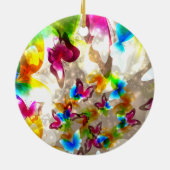 Abstrakte Schmetterlinge Keramikornament (Hinten)