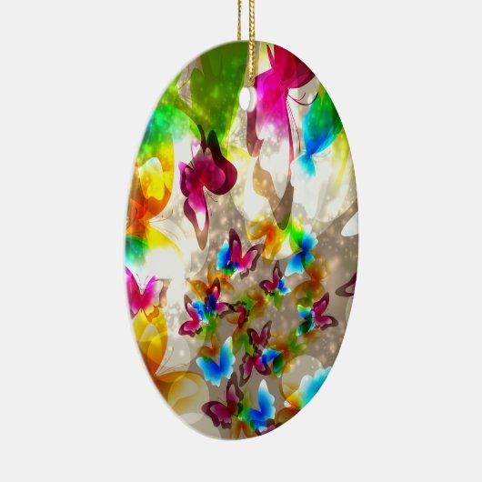 Abstrakte Schmetterlinge Keramikornament (Rechts)