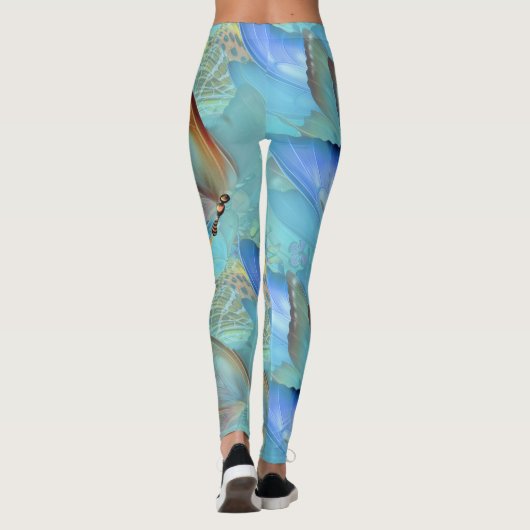 Abstrakte Schmetterlinge Leggings (Rückseite)