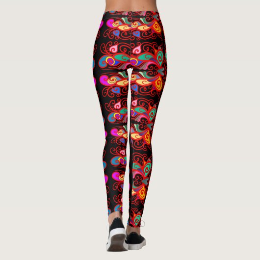Abstrakte Schmetterlinge Leggings (Rückseite)