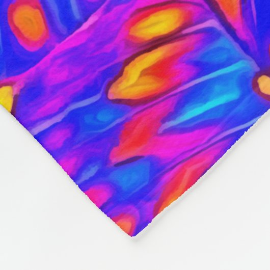 Abstrakte Schmetterlinge - modern Fleecedecke (Ecke)