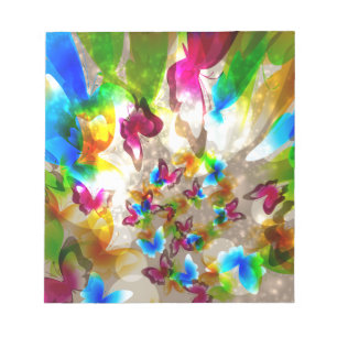 Abstrakte Schmetterlinge Notizblock