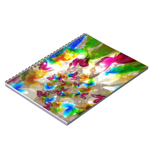 Abstrakte Schmetterlinge Notizblock (Linke Seite)