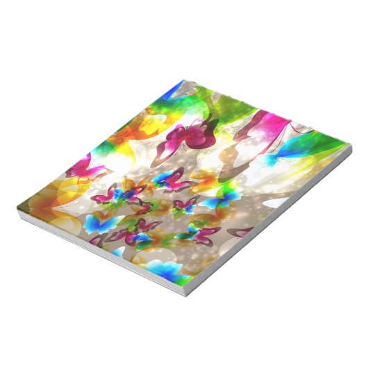 Abstrakte Schmetterlinge Notizblock (Rotiert)