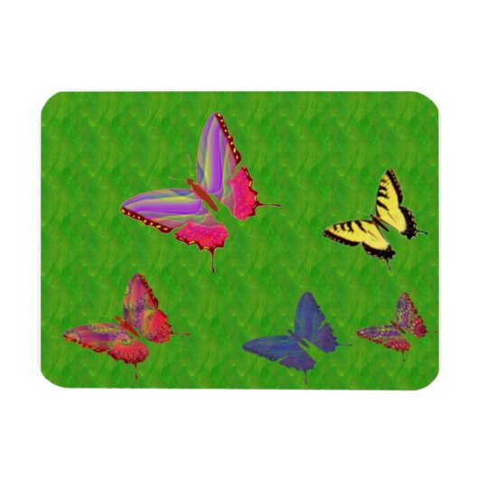 Abstrakte Schmetterlinge Premium Magnet (Horizontal)