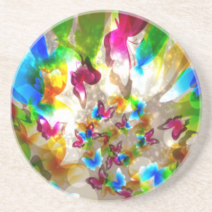 Abstrakte Schmetterlinge Sandstein Untersetzer