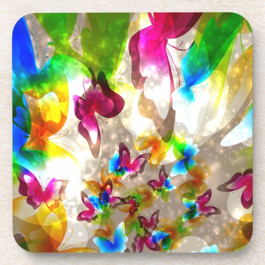 Abstrakte Schmetterlinge Untersetzer (Vorderseite)