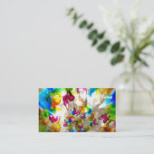 Abstrakte Schmetterlinge Visitenkarte (Stehend Vorderseite)