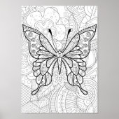 Abstrakte Schmetterlingsfarbe Poster (Vorne)