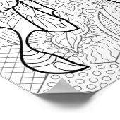 Abstrakte Schmetterlingsfarbe Poster (Ecke)