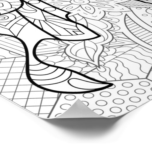 Abstrakte Schmetterlingsfarbe Poster (Ecke)