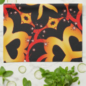 Abstrakte Schmetterlingsherzen 16x24in Teetüchern Handtuch (Gefaltet)