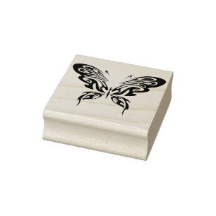 abstrakte Schmetterlingskunst Briefmarke Gummistempel