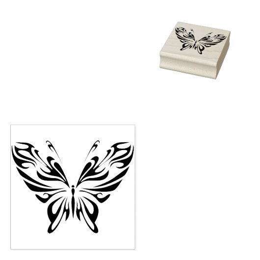 abstrakte Schmetterlingskunst Briefmarke Gummistempel (Stempel)