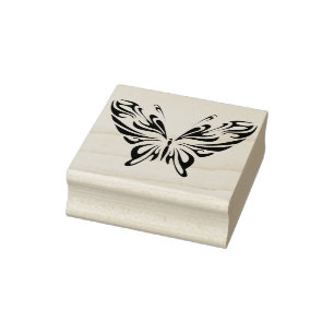 abstrakte Schmetterlingskunst Briefmarke Gummistempel