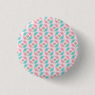 Abstrakte Schmetterlingskunst Button