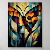 Abstrakte Schmetterlingskunst - Geometrisches Natu Poster (Vorne)