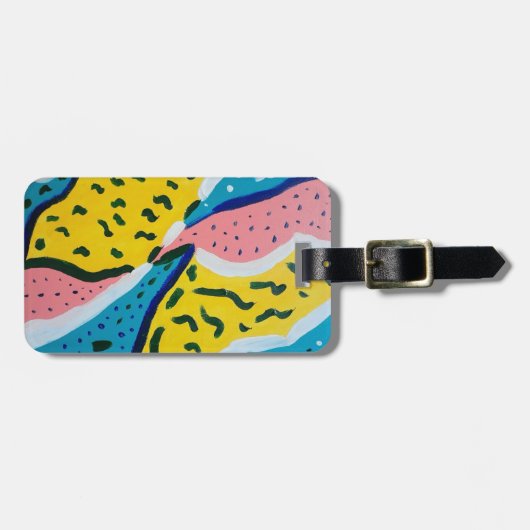 Abstrakte Schmetterlingskunst Gepäckanhänger (Vorderseite horizontal)