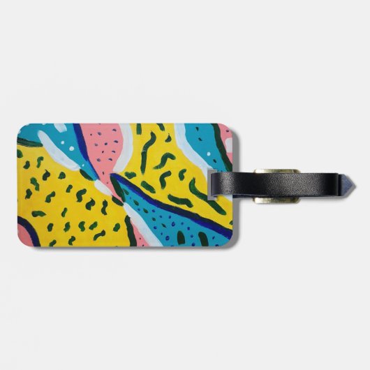 Abstrakte Schmetterlingskunst Gepäckanhänger (Rückseite horizontal)