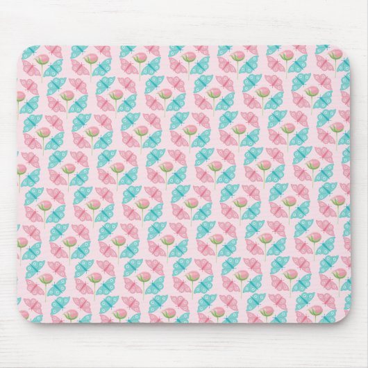 Abstrakte Schmetterlingskunst Mousepad (Vorne)