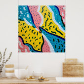 Abstrakte Schmetterlingskunst Poster (Küche)