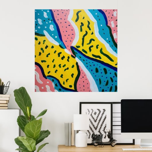 Abstrakte Schmetterlingskunst Poster (Heimbüro)