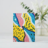 Abstrakte Schmetterlingskunst Postkarte (Stehend Vorderseite)