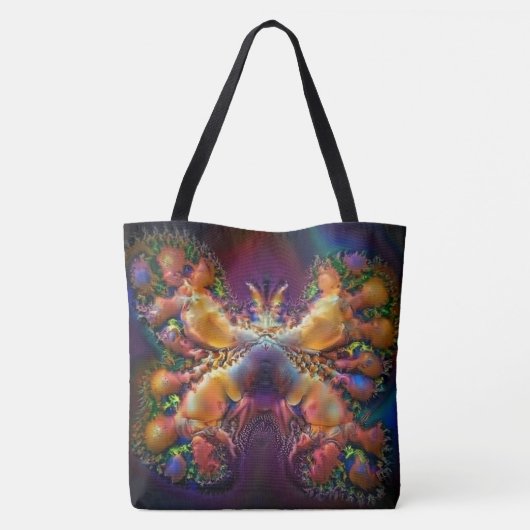 Abstrakte SchmetterlingsTasche Tasche (Rückseite)