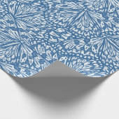 Abstrakte Schmetterlingstierwerbung in Blau Geschenkpapier (Ecke)