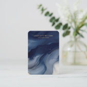 Abstrakte Schmuckkarte für Navy und Gold Visitenkarte (Stehend Vorderseite)