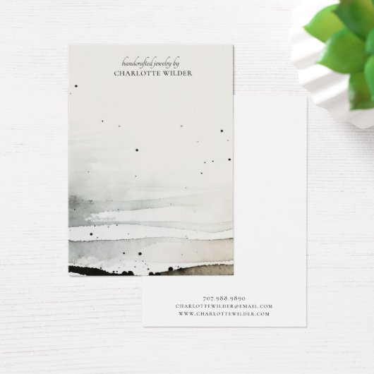 Abstrakte Schmuckkarten mit Aquarellfarbe (Schreibtisch)