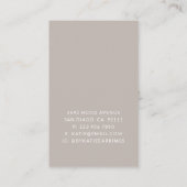 Abstrakte Schmuckmacherkarte Visitenkarte (Rückseite)