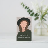 Abstrakte Schmuckmacherkarte Visitenkarte (Stehend Vorderseite)