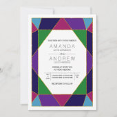 Abstrakte Schmucksteinfräßchen Einladung (Vorderseite)