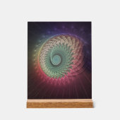 Abstrakte Schnecke Farben Modernes Fraktal Kunst,  Acrylschild (Vorderseite)